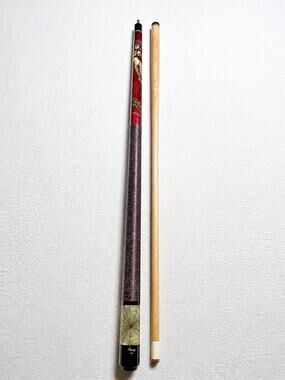 VIKING Pool Cue - K13 - ARTIST SIGNED FEATHERS & LEATHER 1997 Never Played With